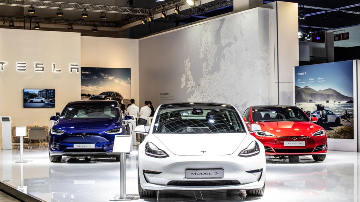 Showroom da Tesla nos Estados Unidos