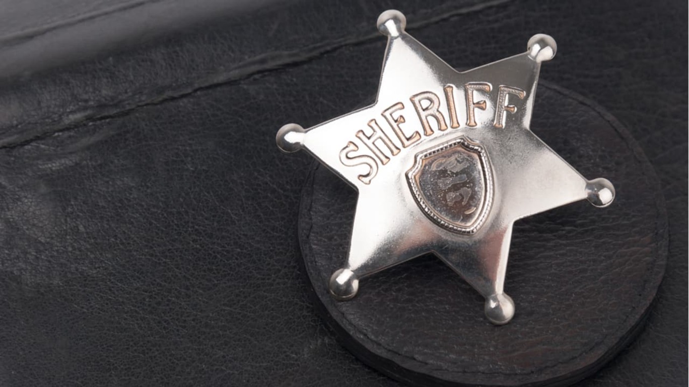 Distintivo de xerife da polícia americana