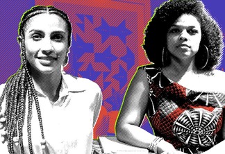 Imagem estilizada das fundadoras da BlackWin Jéssica Silva Rios (à esquerda) e Luana Ozemela (à direita)