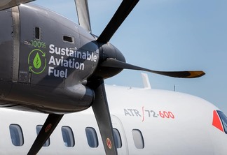 O motor do turboélice da empresa ATR que foi adaptado para voar apenas com biocombustíveis