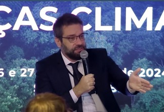 O assessor especial do Ministério da Fazenda, João Paulo Resende, no Forum Brasileiro de Mudanças Climáticas
