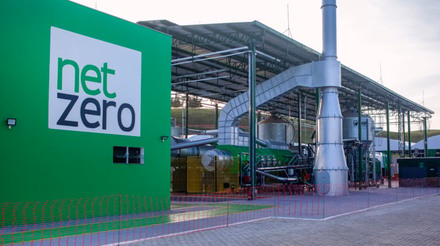 Fábrica de biochar da NetZero em Lajinha, MG