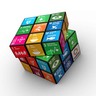 Cubo mágico com ilustrações dos objetivos de desenvolvimento sustentável da ONU