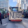 Protesto de agricultores em Bruxelas, Bélgica