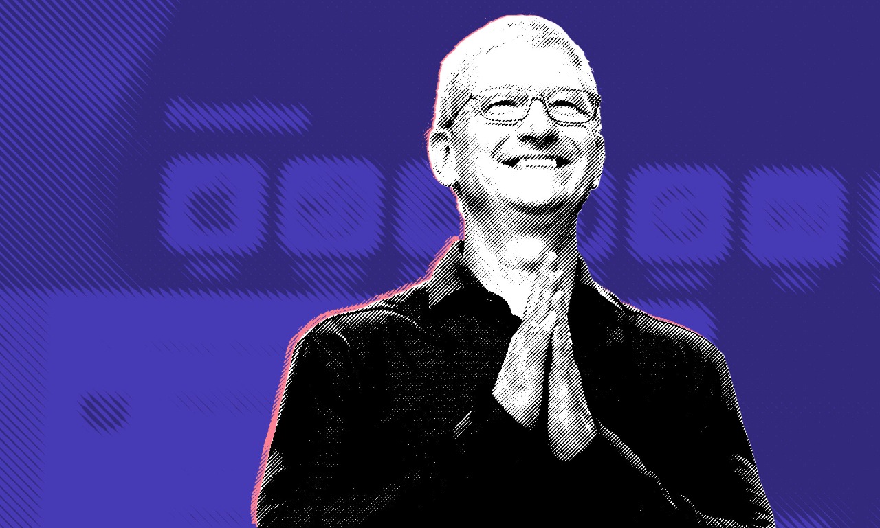 Tim Cook, o CEO da Apple, pode ter sua remuneração de US$ 100 milhões contestada por investidores Tim Cook, o CEO da Apple, pode ter sua remuneração de US$ 100 milhões contestada por investidores