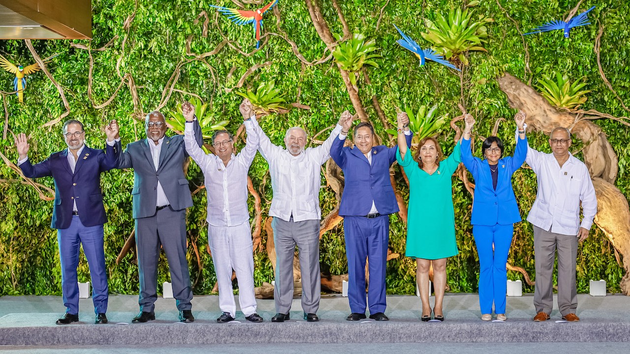 Os líderes dos países que participaram da Cúpula da Amazônia Os líderes dos países que participaram da Cúpula da Amazônia